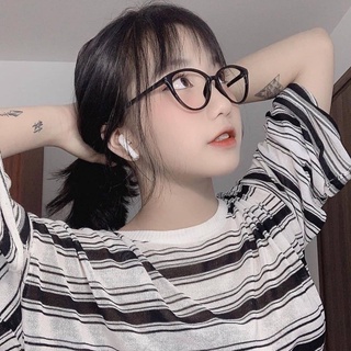 Gọng kính mắt mèo nhựa dẻo cho nữ - 18012