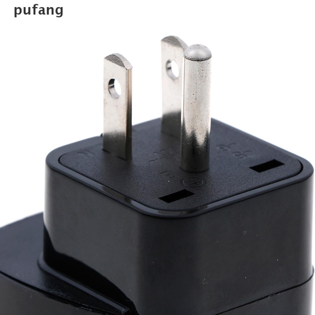pufang Universal EU UK AU to US USA Canada AC travel power plug adapter converter .