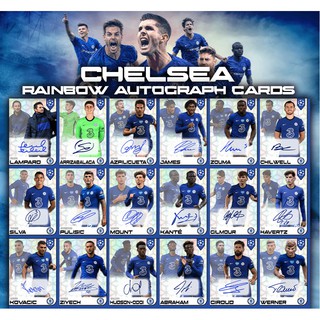 [TỰ THIẾT KẾ] Set 18 Thẻ In Chữ Kí Cầu Thủ Chelsea Rainbow Autograph