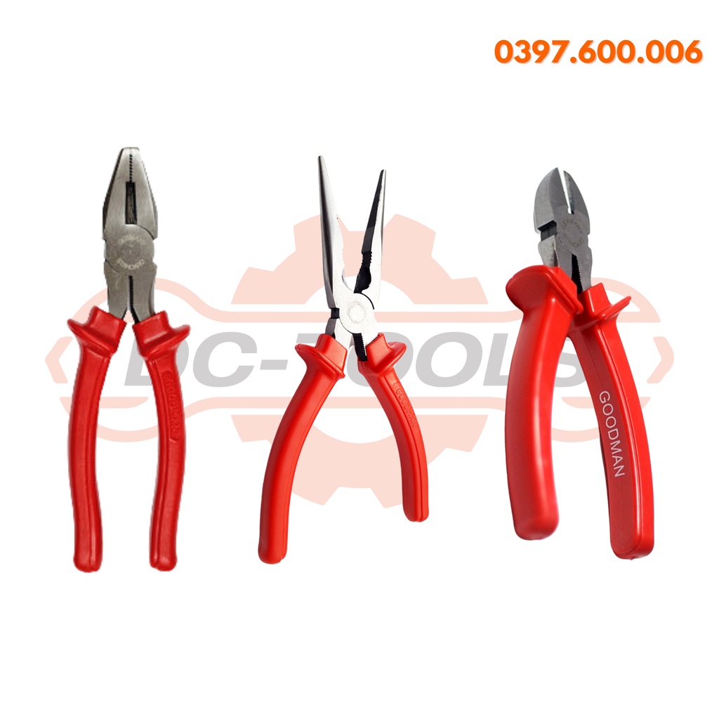 BỘ KÌM Goodman Đỏ 8&quot; CHÍNH HÃNG DCTOOLS (KHO SỈ)