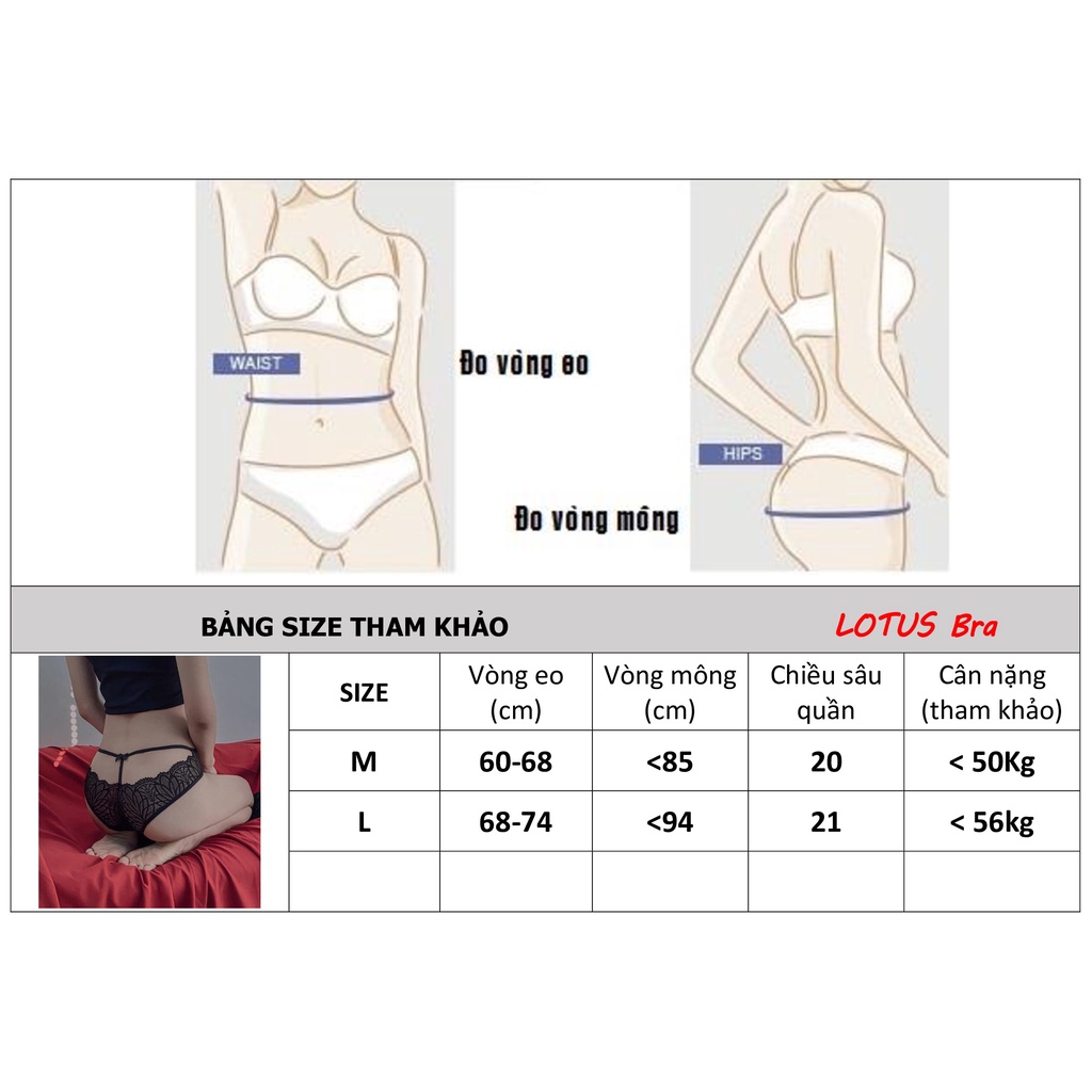 Quần lót ren Bikini dây nơ hông sexy gợi cảm NuciFera_QLN12