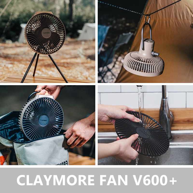 Di Động Cắm Trại Quạt CLAYMORE V600 PLUS Cắm Trại Ngoài Trời Nhiều Tốc Độ Có Thể Điều Chỉnh Quạt