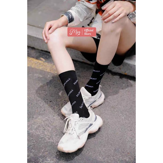 Tất cổ cao, tất chữ balenciaga phong cách trẻ trung MYN_UNDERWEAR