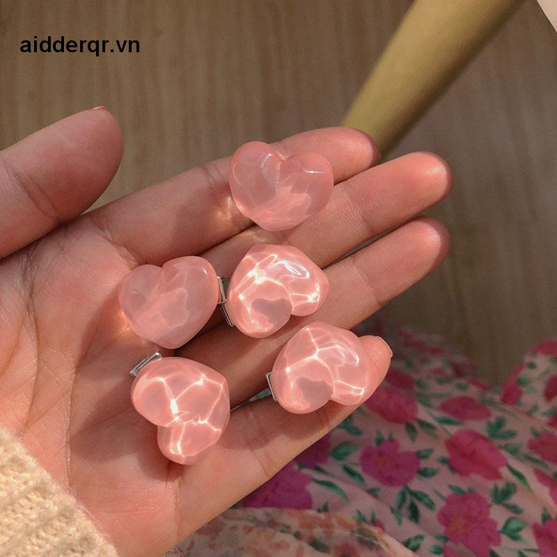 Kẹp Tóc Hình Nơ / Hoa Trà / Mật Ong Màu Hồng Ngọt Ngào Siêu Ngọt Ngào Cho Bé Gái