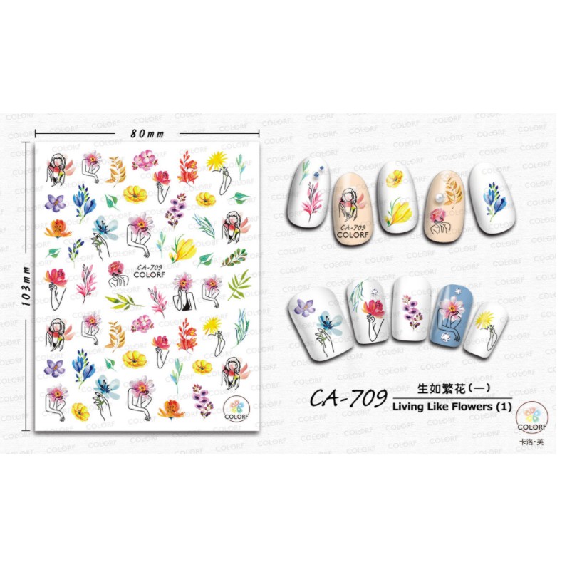 Sticker dán móng tay nail hình chữ ký, hinhc chữ đẹp