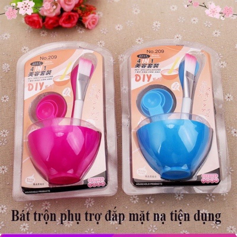 Bộ Bát Trộn Mặt Nạ 6 Chi Tiết , Dụng Cụ Trộn Mặt Nạ Chăm Sóc Da Tiện Lợi