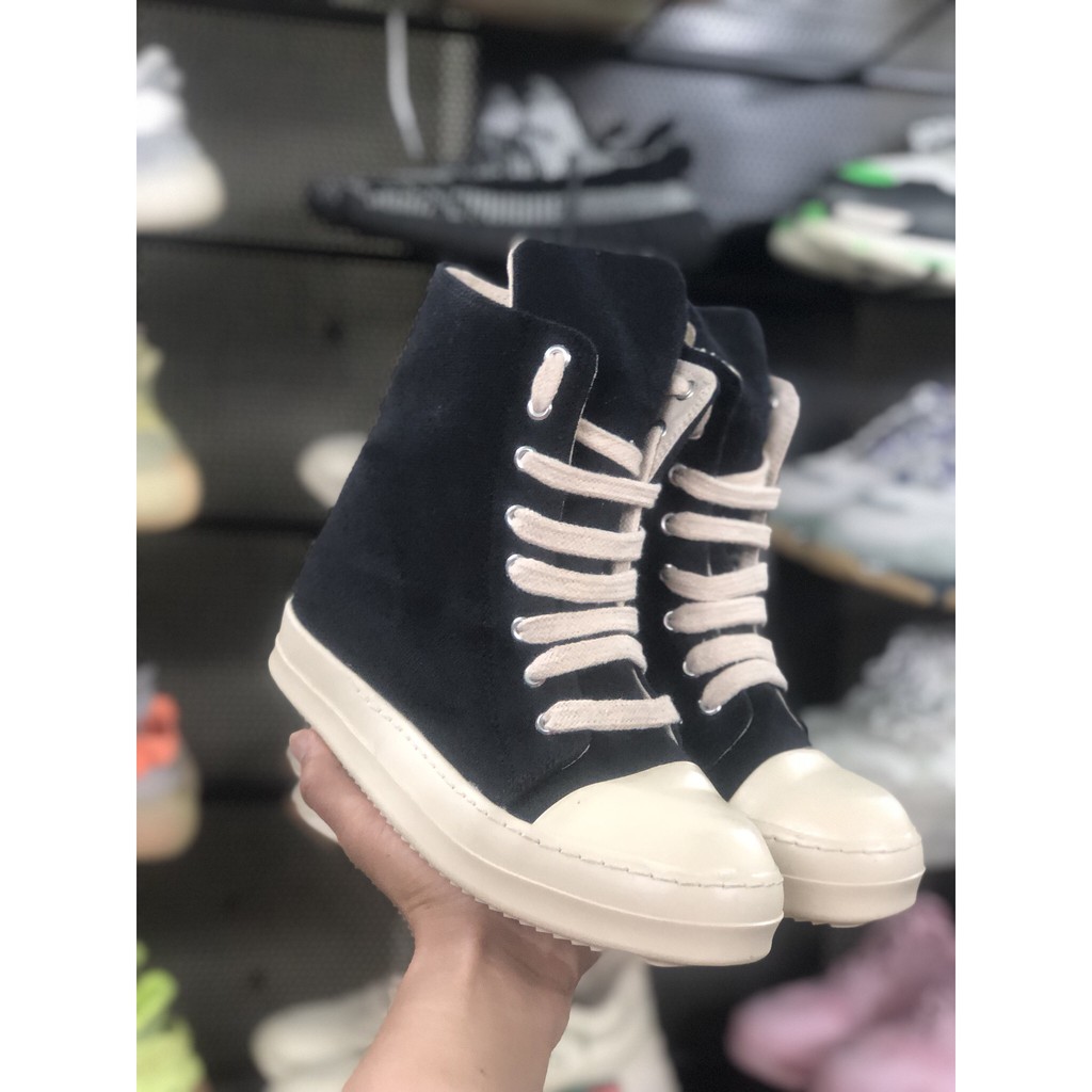 Giày Rick Owen Cao Cổ [SALE SỐC] Giầy Sneaker Rick Owens Cao Cổ Đen Full Size (36-43)