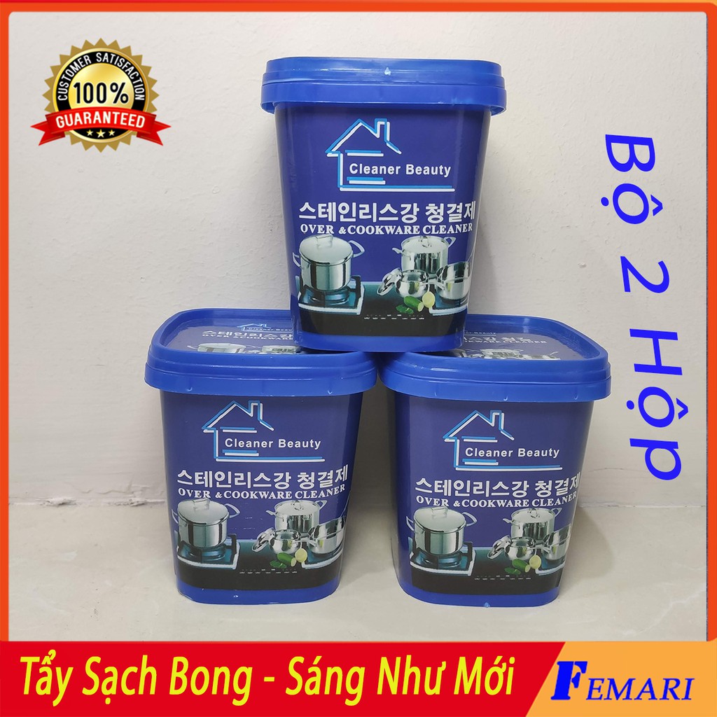 Bột tẩy xoong nồi - Tẩy gạch men bị ố vàng - Bột tẩy trắng xoong nồi, chảo nhập khẩu Hàn Quốc FEMARI