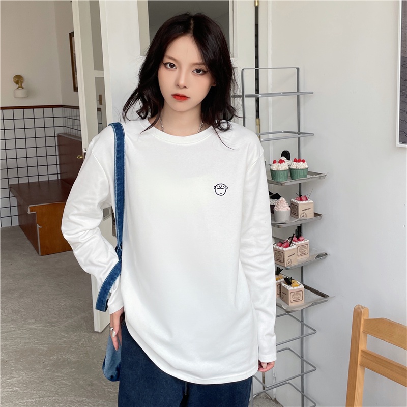 SUXI Áo thun dài tay thiết kế mới thời trang theo phong cách hàn quốc dành cho nữ