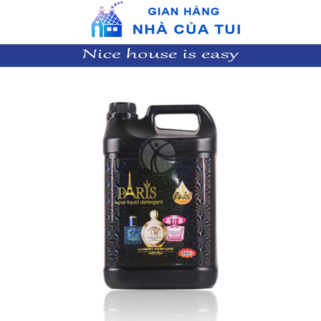 Nước Giặt Xả Paris 5000ml, Thơm Lâu GIÁ TÔNG KHO Nước Giặt Paris, Nước giặt Xả Hương Nước Hoa, Tẩy Siêu Sạch