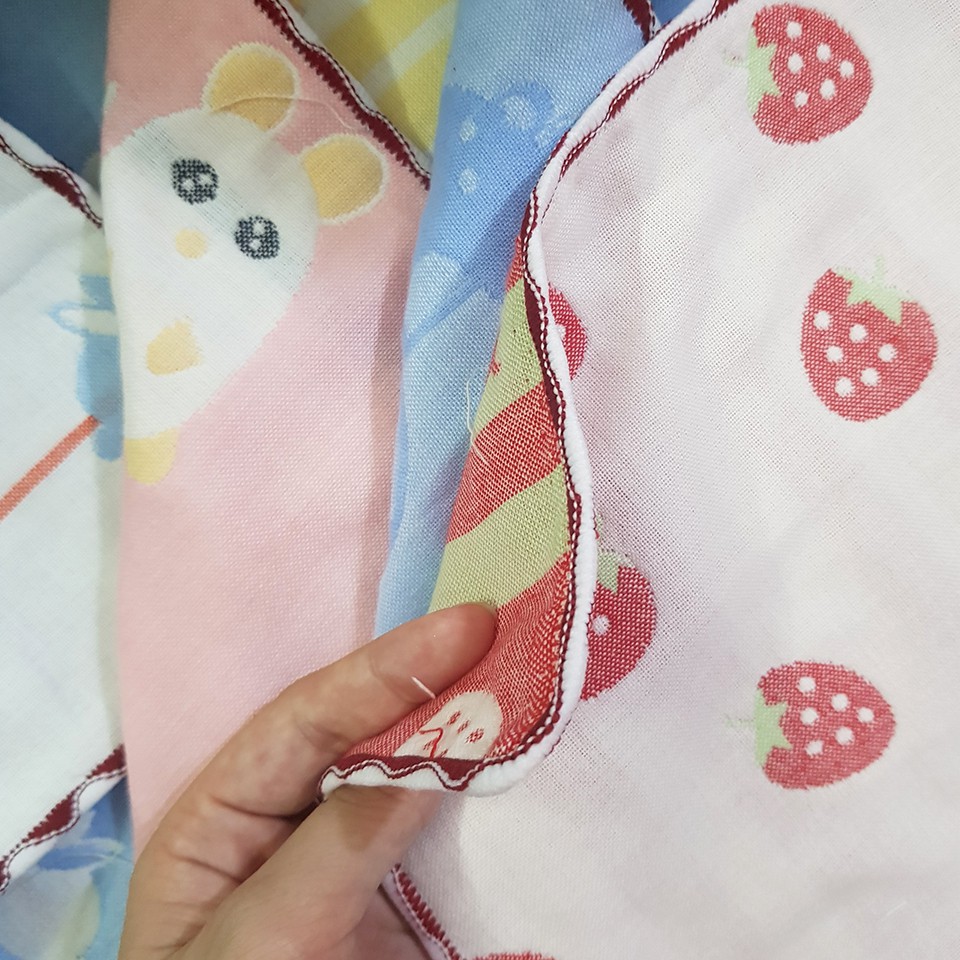 Khăn Lau Mặt Cho Bé Chất Xô Cotton 6 Lớp