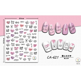 sticker dán móng hình chữ