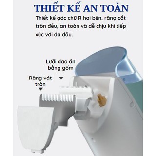 Tông đơ cắt tóc ENSSUN sạc điện- tự động cắt hút cho bé, chống nước