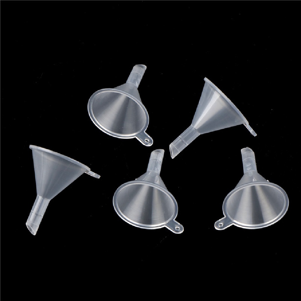 {FCC} 10pcs Mini Plastic Funnel Hopper Perfume Emulsion Packing Tool K