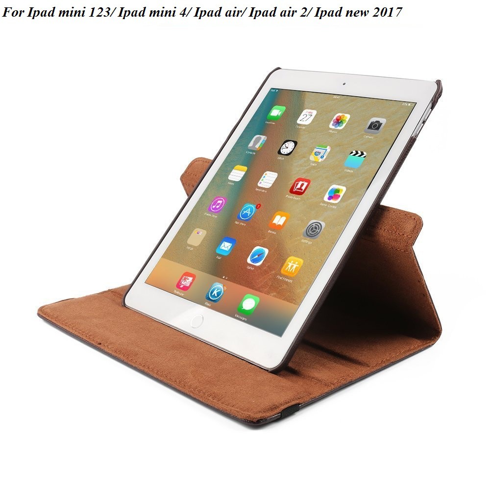 Bao da xoay 360 cho ipad mini 123/ipad mini 4/ipad air2/ipad 234/ipad air/ipad new2017 ---