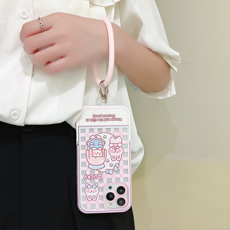 Ốp lưng iphoneỐp Điện Thoại  Kèm Giá Đỡ Tàng Hình Họa Tiết Hoạt Hình Dễ Thương Cho iphone 14 / 13Pro 12 / xs / 6 / 7 / 8PLUSDinuo case