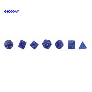 7Pcs KTV Polyhedral Numbers Dice Dragons Game Educational Toy