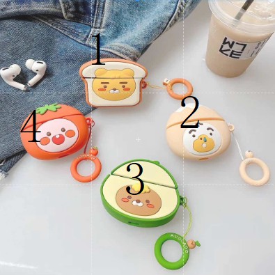 Vỏ Bảo Vệ Hộp Sạc Tai Nghe Apple Airpods Pro Bluetooth Không Dây Chất Liệu Silicon Hình Quả Bơ Dễ Thương