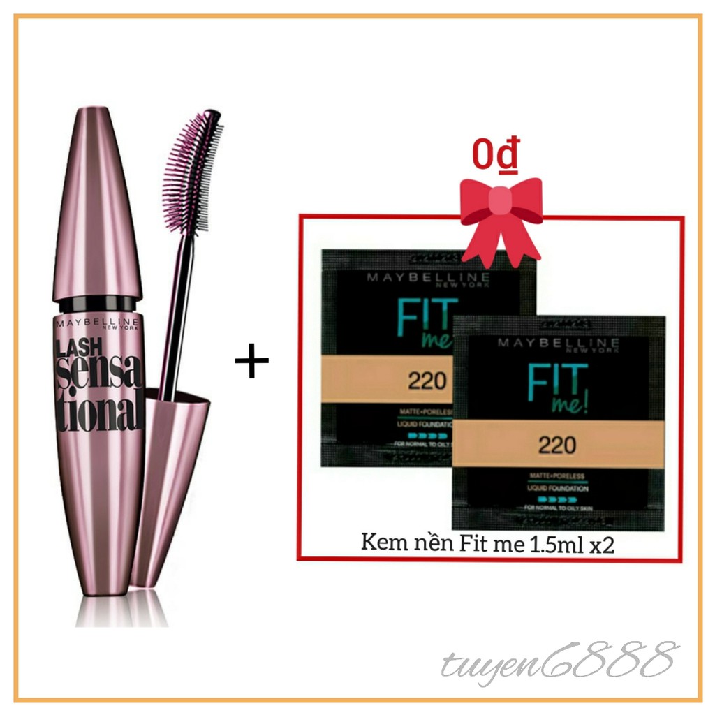 Mascara Dài & Tơi Mi Maybelline New York Lash Sensational Không Lem Không Trôi 10ml