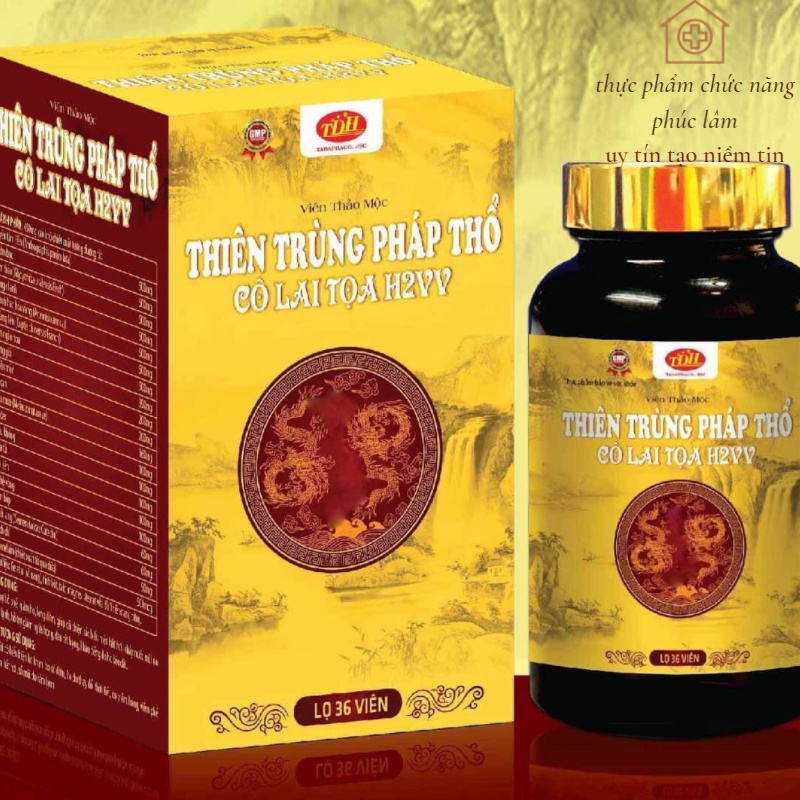 Viên Uống Thiên Trùng Pháp Thổ Cổ Lai Tọa H2VV tặng 1 lọ tinh dầu tỏi