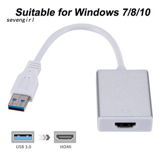 Cáp Chuyển Đổi Cắm Usb 3.0 Sang 1080p Hdmi Cho Windows 7 / 8 / 10