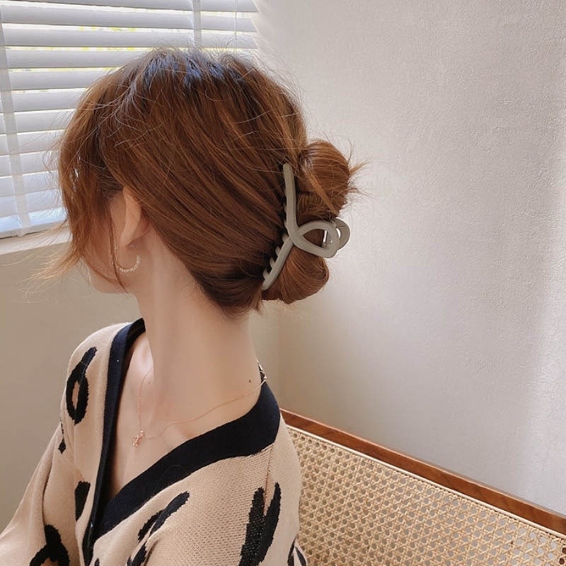 Kẹp Tóc Hình Vuông Kích Thước Lớn Đơn Giản Phong Cách Hàn Quốc