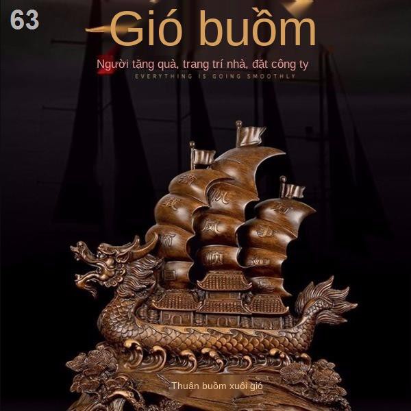 thuyền thuận buồm xuôi gió trang trí thủ côngy mắn phòng khách cửa hàng bàn văn quà tặng khai trươngO