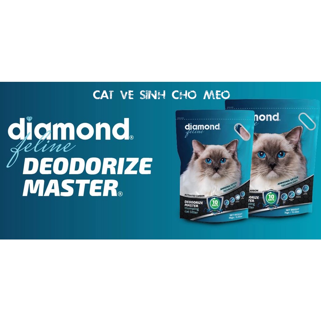 Cát cho mèo cao cấp Diamond Feline Xanh