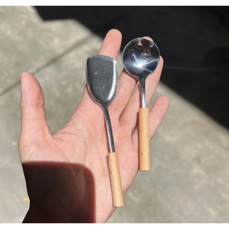 Cặp Muôi - Vá - Dụng cụ nấu ăn mini cho nhà búp bê