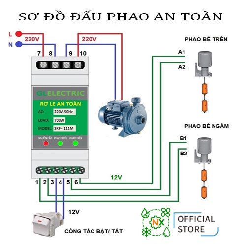 Công tắc điện phao nước SANPO ST-70AB