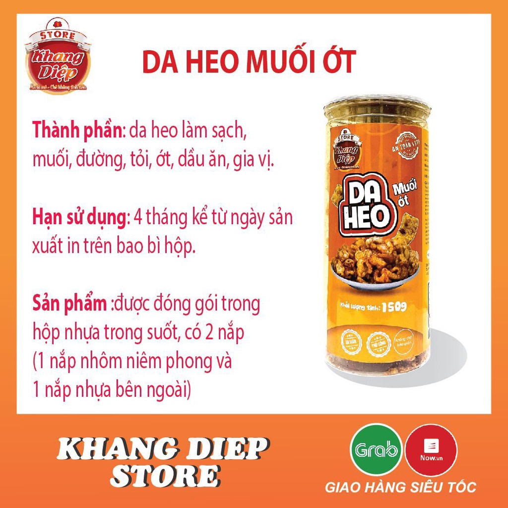 Da heo muối ớt 150g Khang Diệp đồ ăn vặt Hà Nội