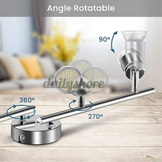 Modern Ceiling Light Round/Straight Bar GU10 Ceiling Spotlight LED Lamp 3/4 Way