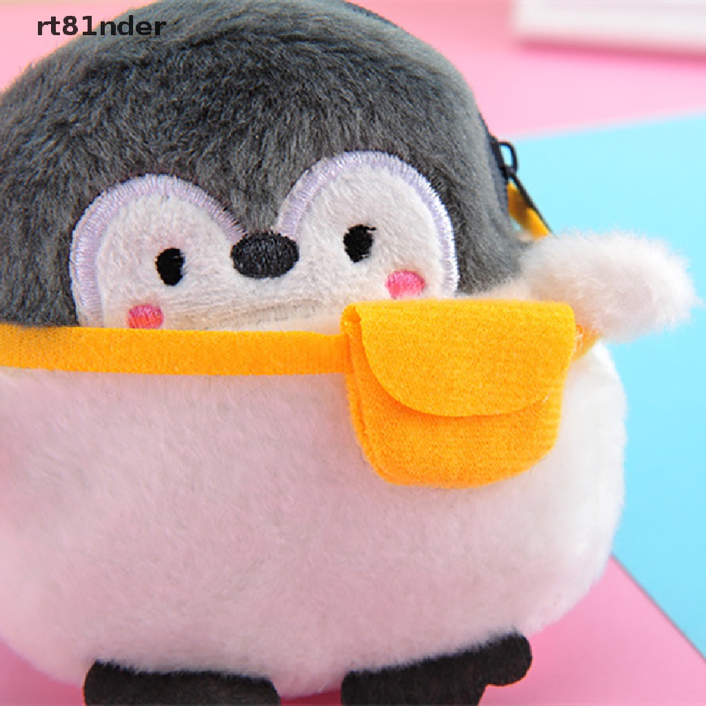 Rt Ví Đựng Tiền Xu Mini Hình Chim Cánh Cụt Nhồi Bông Mềm Mại Đáng Yêu