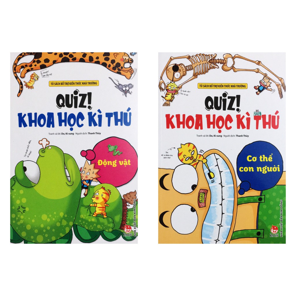 Sách - Combo 2 cuốn Quiz! Khoa Học Kì Thú(Động vật + con người)