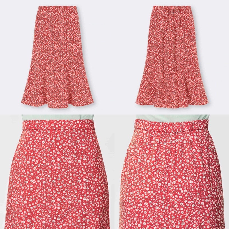 Chân váy đuôi cá hoa nhí nữ đầy quyến rũ của GU - Nhật Bản