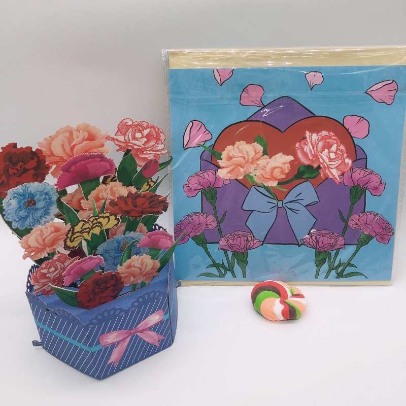 Thiệp Chúc Mừng Ngày Của Mẹ In Hoa Và Chữ Thank You 3D