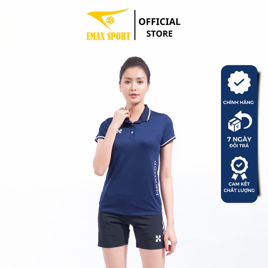 Áo Golf thể thao Nam Nữ Hermod Shine, vải thun lạnh cao cấp, co giãn tốt -  Màu Navy