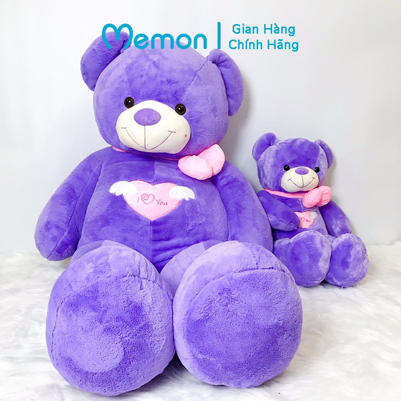 Gấu Bông Teddy Angel Tím Cao Cấp Memon