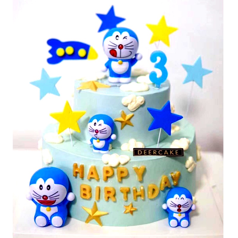 Mô Hình Đồ Chơi Nhân Vật Hoạt Hình Doraemon Bằng PVC Trang Trí Bánh Kem