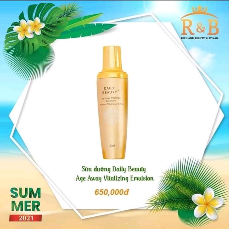 Sữa dưỡng da R&amp;B Hàn Quốc Daily Beauty Age Away Vitalizing Emulsion 1234511