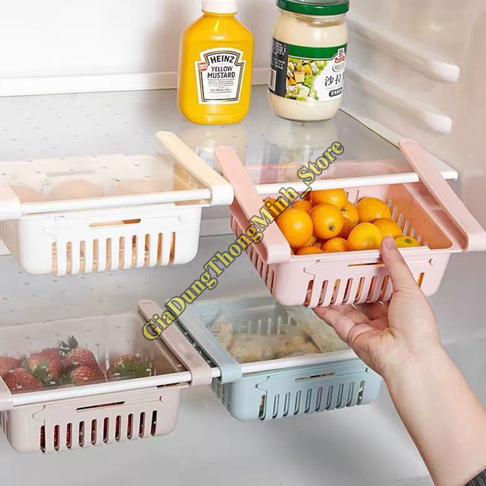 Khay Nhựa Để Đồ Tủ Lạnh Tiện Ích, Thông Minh, Thay Đổi Kích Thước Tiện Dụng Giúp Tăng Thêm Đáng Kể Diện Tích