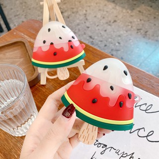 Watermelon Vỏ bảo vệ hộp sạc tai nghe Airpods 1 / 2pro hình kem dưa hấu đáng yêu