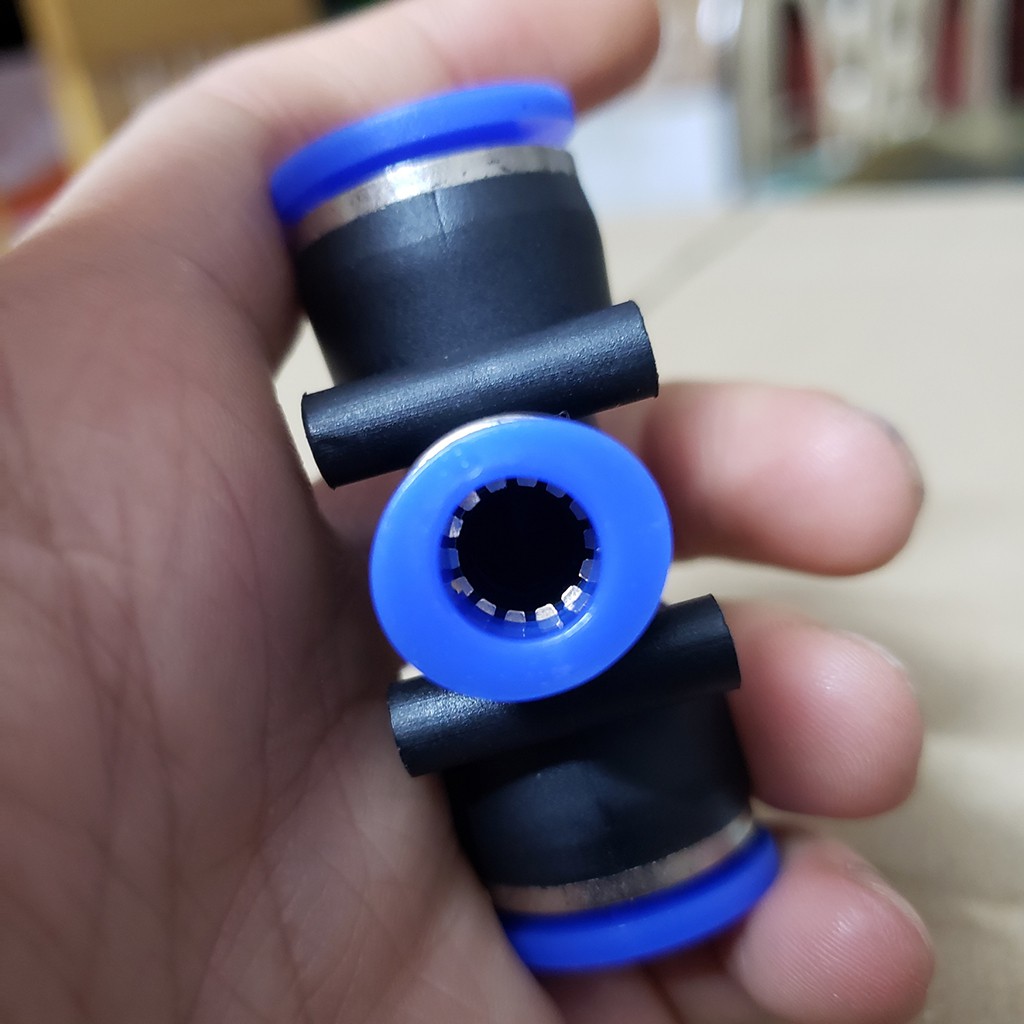 Tê, Tê thu khí nén nối hơi PE, PEG 4, 6, 8, 10, 12, 16 mm