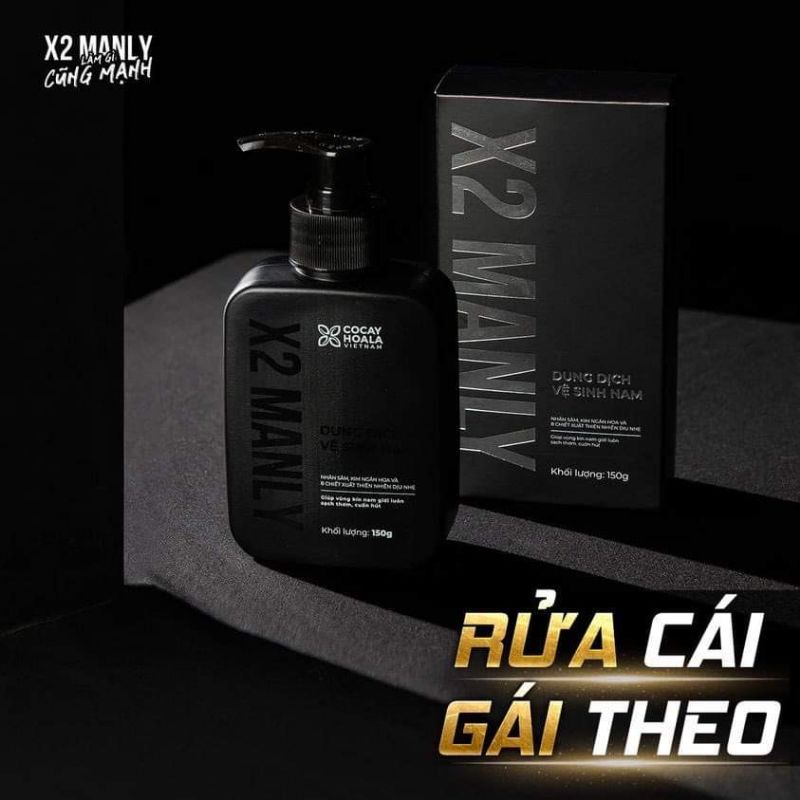 [MUA 1 TẶNG 1]Gel Vệ Sinh Nam X2 Manly - Làm sạch sâu Giúp trẻ hóa cậu nhỏ với dung tích 150g Cocayhoala