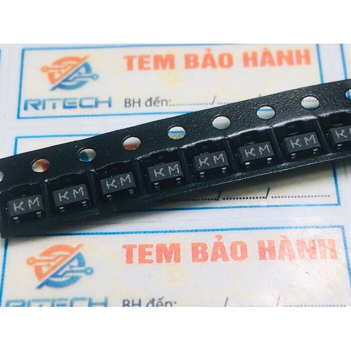 Combo 15 chiếc 2SK2009 Mosfet kênh N 0,2A 30V Kí hiệu KM SOT23