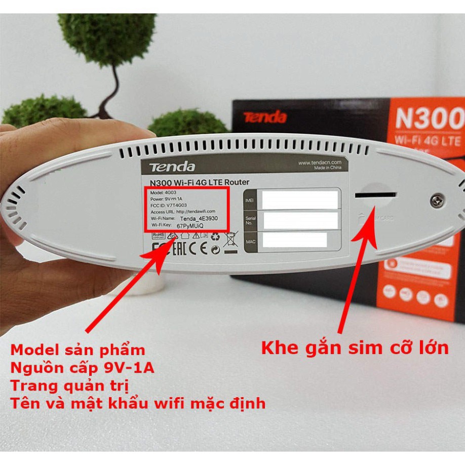 Tenda Bộ phát Wifi di động 4G LTE 4G03 - Hãng phân phối chính thức