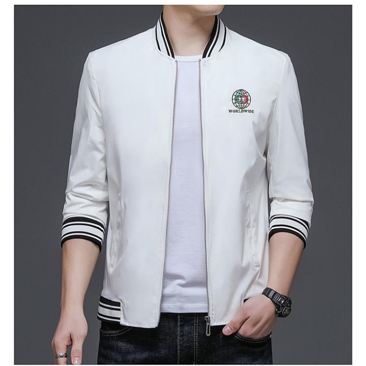 Áo khoát dù vải dày 2 lớp bomber logo cá tính cá tính-A1002