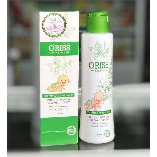 SỮA TẮM THẢO MỘC RÔM SẢY amibebe, Oriss
