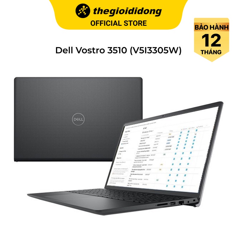 Laptop Dell Vostro 3510 i3 1115G4/8GB/256GB/15.6"F/OfficeHS/Win11/(V5I3305W)/Đen - Hàng chính hãng