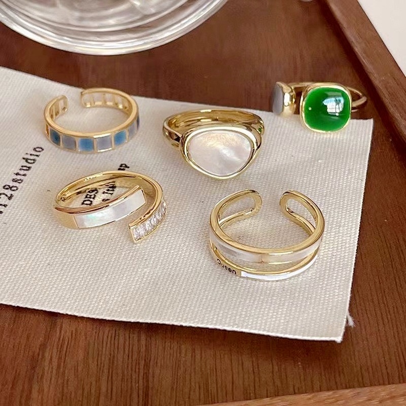 Nhẫn hở Ahellogirl đơn giản cá tính thời trang phong cách Hàn Quốc cho nữ